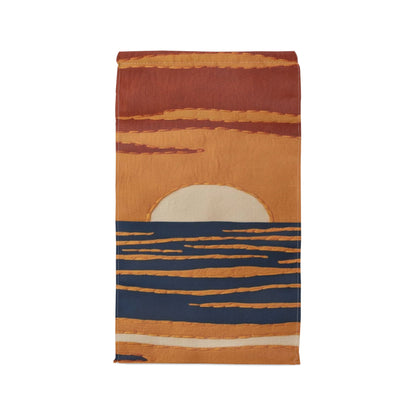 Sunset Ocean Print, Polyester Lunch Bag, Eco-Friendly, Beach Day Essentials, Picnic, Back to School, Vibrant Summer Vibe
