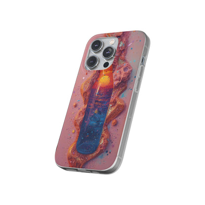 Phone Case — Surreal Sunset Bottle Art Flexible Protective Cover