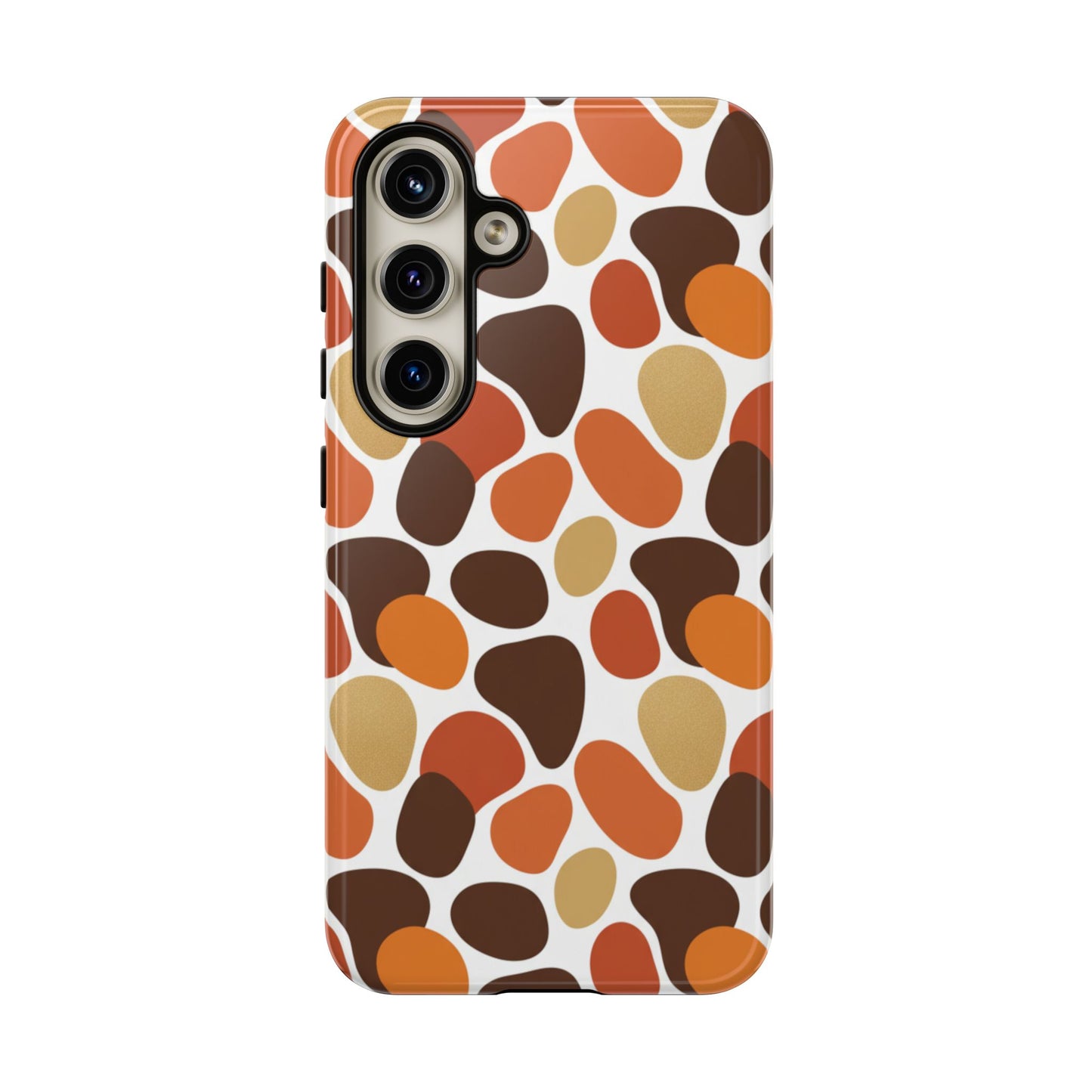 Phone Case — Retro Pebble Pattern in Warm Autumn Colors