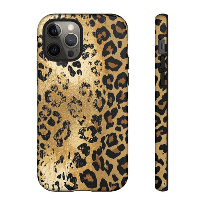 Leopard Print Tough Phone Case — Durable Protective iPhone Cover