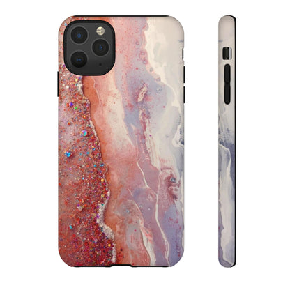 Marbled Rose Gold Galaxy Phone Case — Protective Tough Case