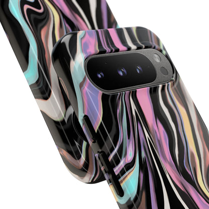 Abstract Marble Tough Phone Case — Pastel Swirl Protective Cover
