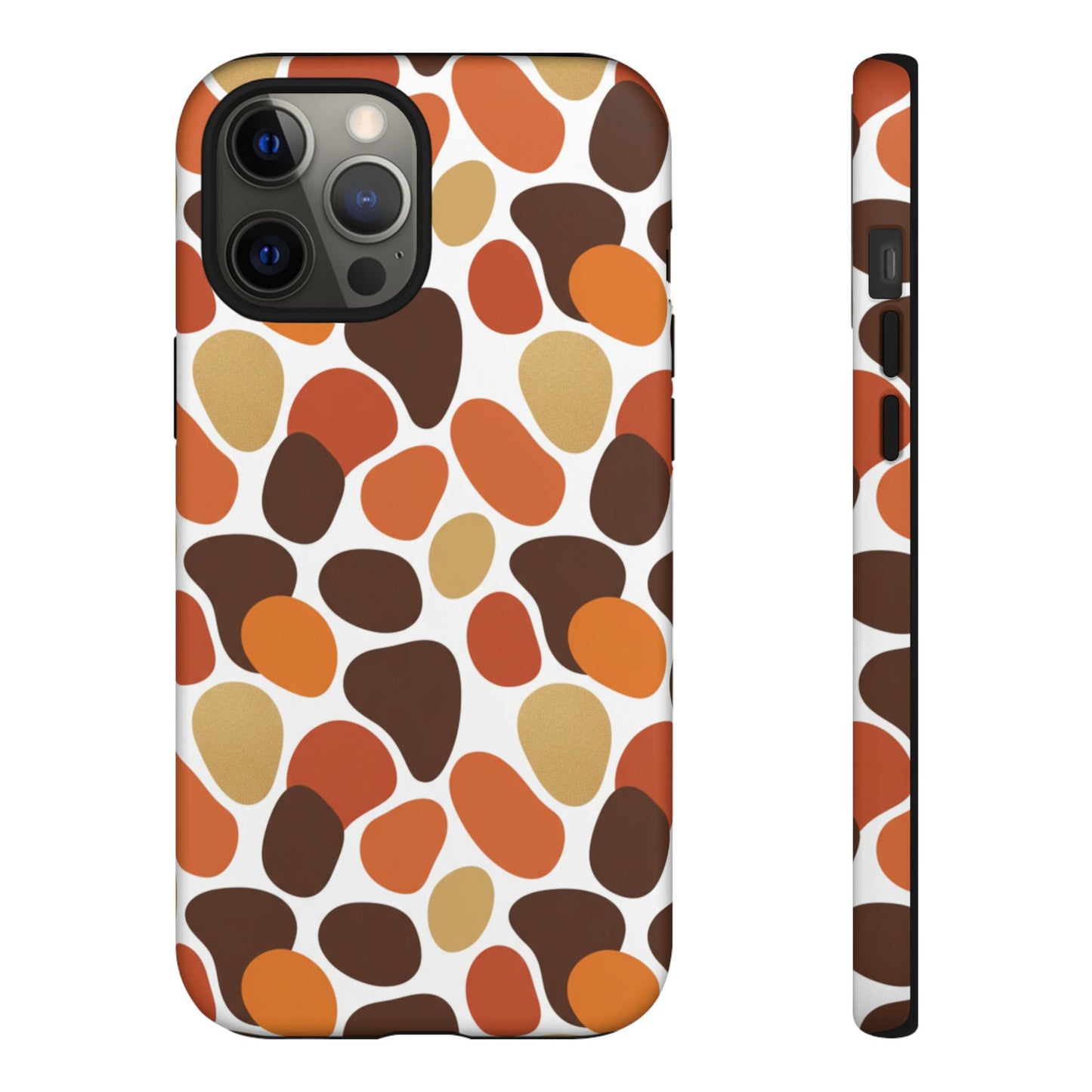 Phone Case — Retro Pebble Pattern in Warm Autumn Colors