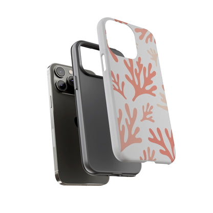 Coral Reef Pattern Tough Phone Case — Pink Beachy Protective Cover