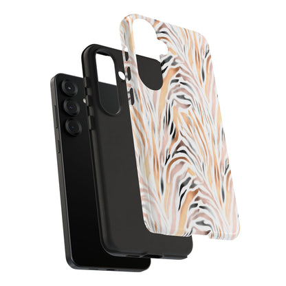 Tough Case — Neutral Watercolor Tiger Stripe Phone Case