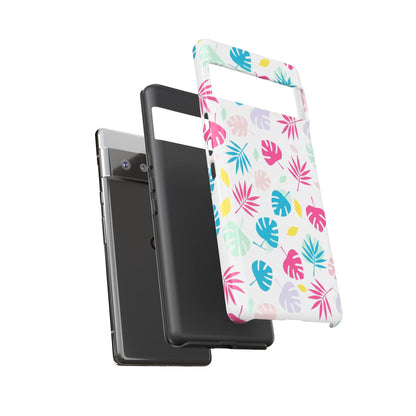 Tropical Leaf Phone Case — Colorful Pastel Monstera & Palm iPhone Case