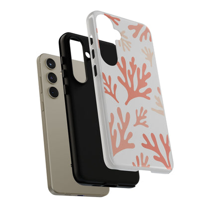Coral Reef Pattern Tough Phone Case — Pink Beachy Protective Cover
