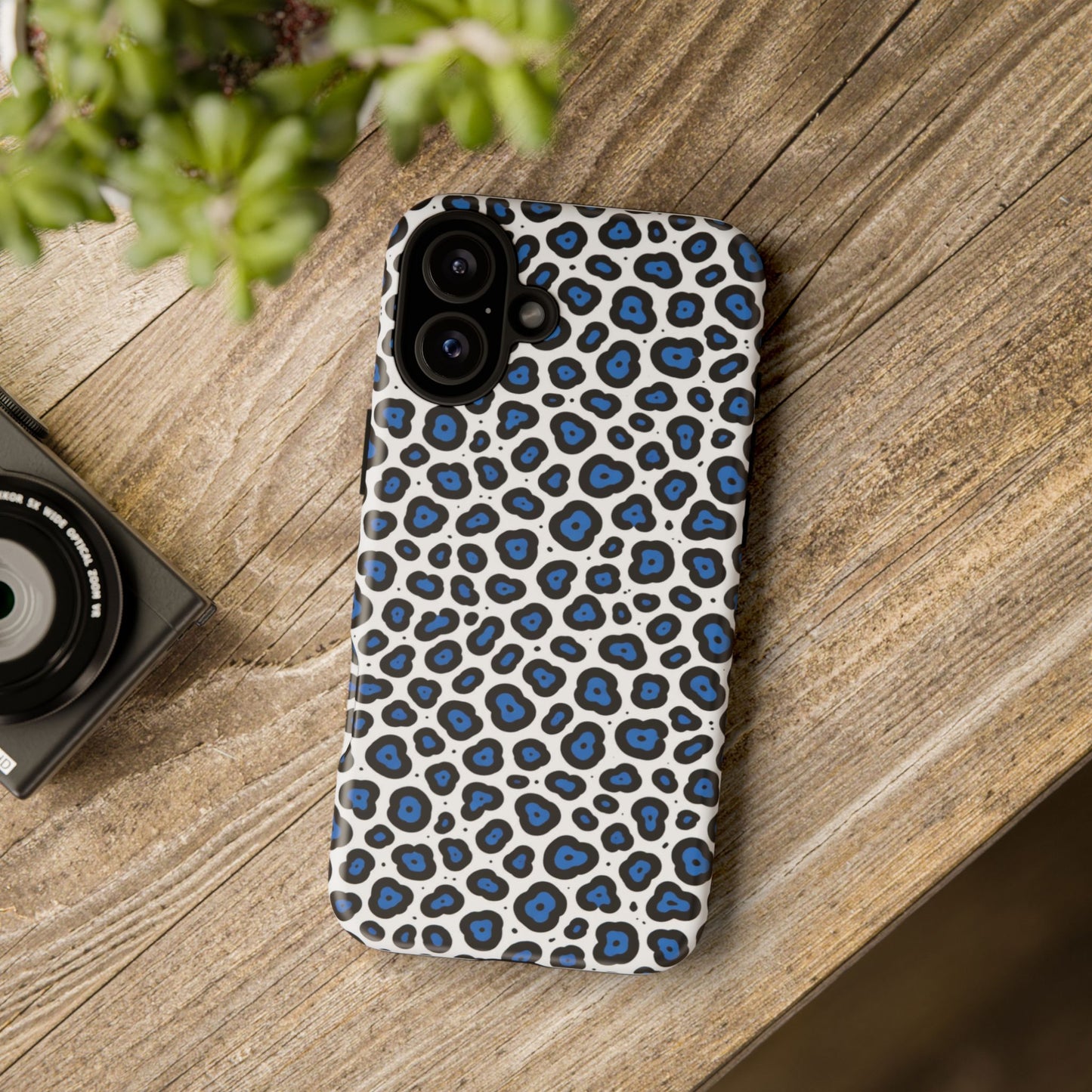 Blue Leopard Print Phone Case – Tough Protective Cover