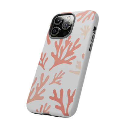 Coral Reef Pattern Tough Phone Case — Pink Beachy Protective Cover
