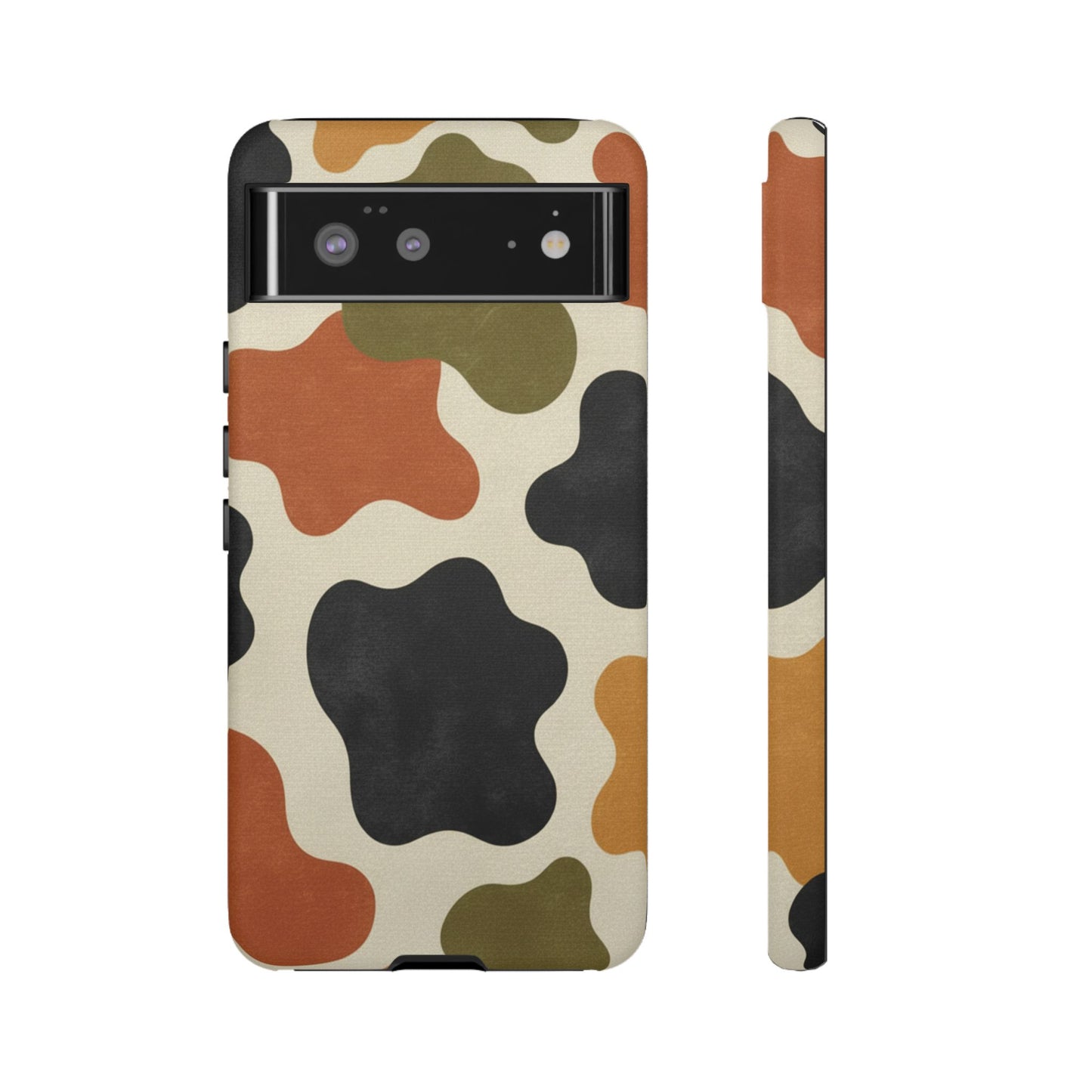 Retro Abstract Camouflage Phone Case — Earth Tone Tough Case