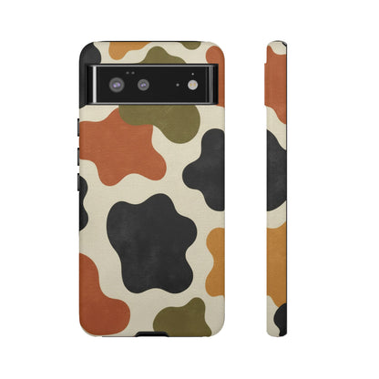 Retro Abstract Camouflage Phone Case — Earth Tone Tough Case