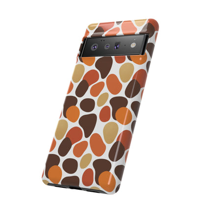Phone Case — Retro Pebble Pattern in Warm Autumn Colors