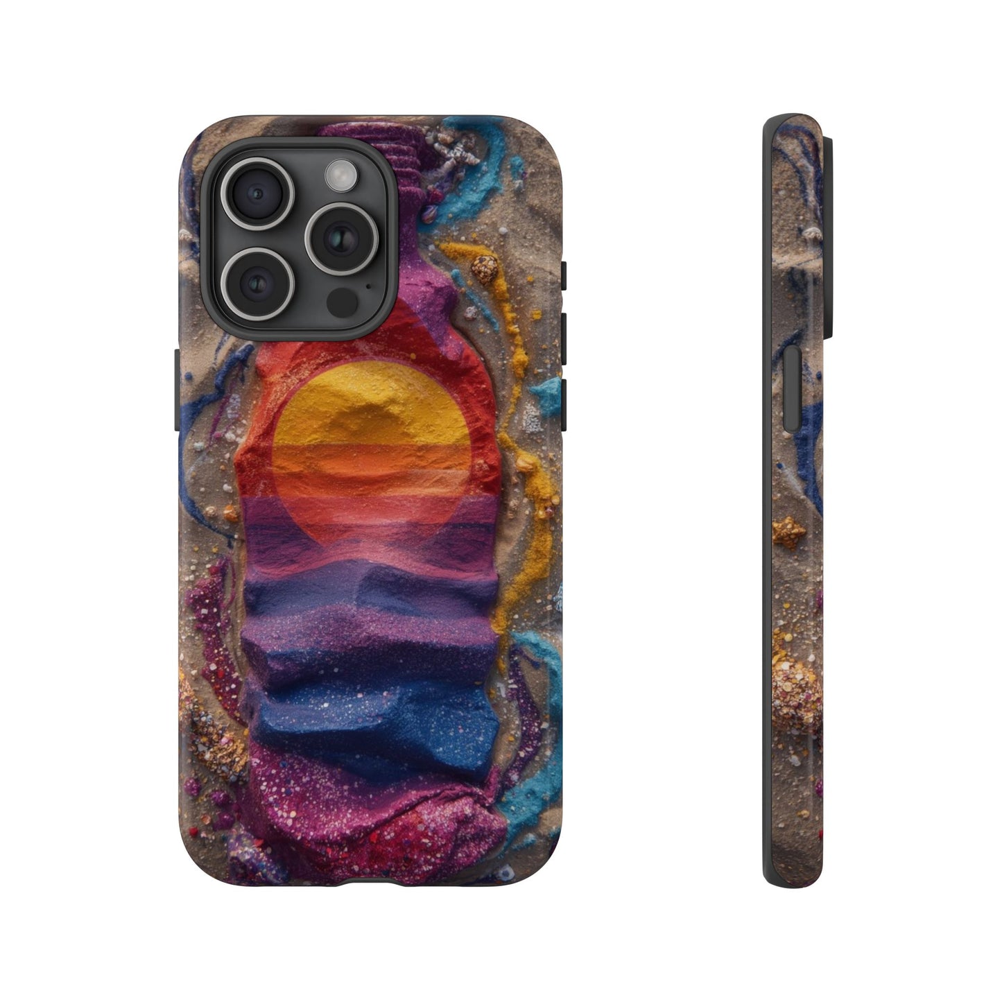 Phone Case — Colorful Sand Art Sunset Tough Protective Case