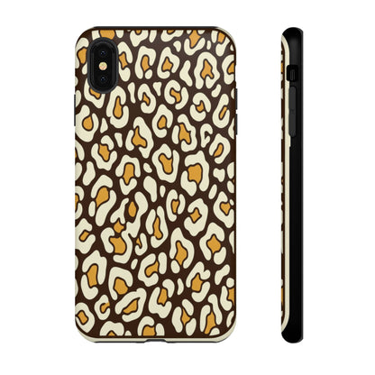 Leopard Print Tough Phone Case — Durable Protective iPhone Cover