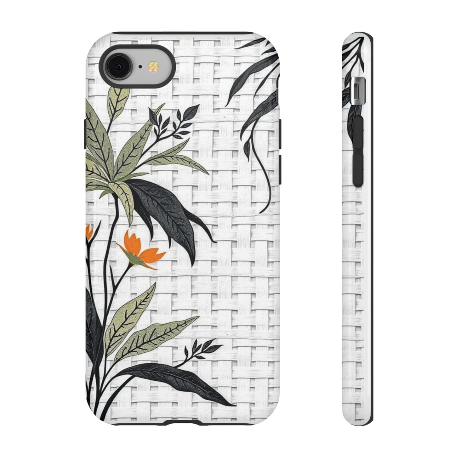 Floral Woven Tough Phone Case — Protective Botanical iPhone Cover