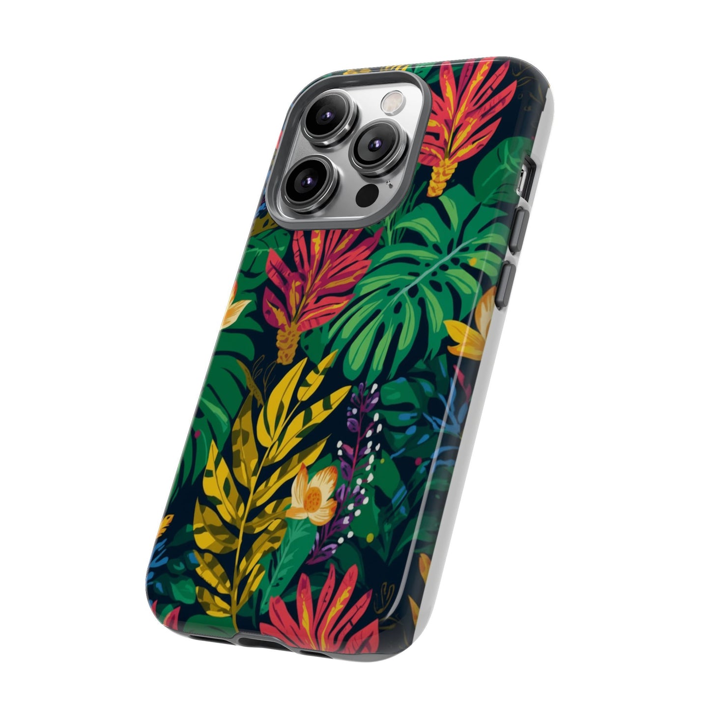 Tropical Floral Phone Case — Vibrant Jungle Leaf Protective Cover