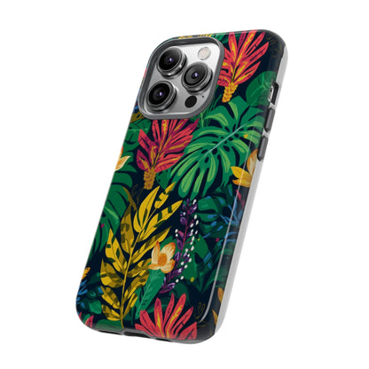 Tropical Floral Phone Case — Vibrant Jungle Leaf Protective Cover