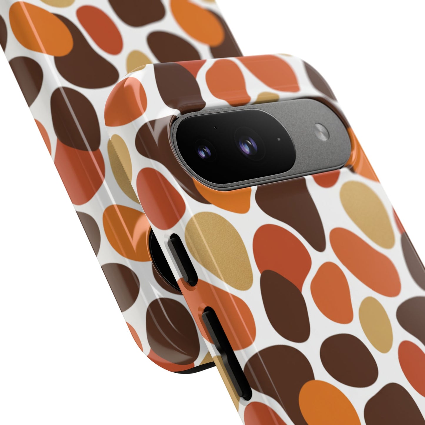 Phone Case — Retro Pebble Pattern in Warm Autumn Colors