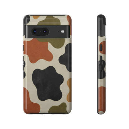 Retro Abstract Camouflage Phone Case — Earth Tone Tough Case