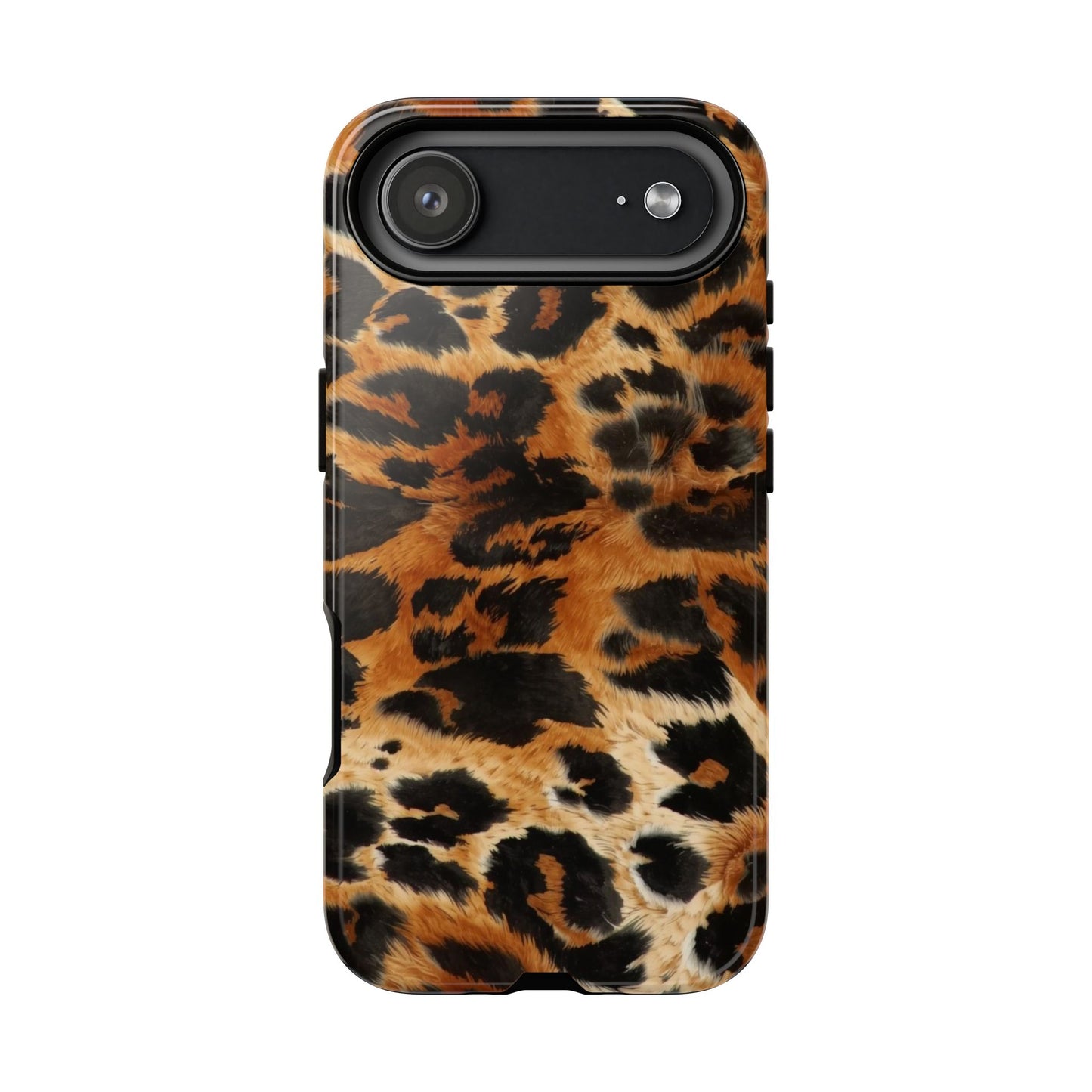 Leopard Print Tough Phone Case – Rugged Protective iPhone Cover