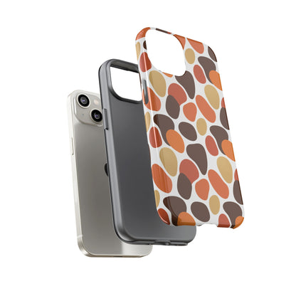 Phone Case — Retro Pebble Pattern in Warm Autumn Colors