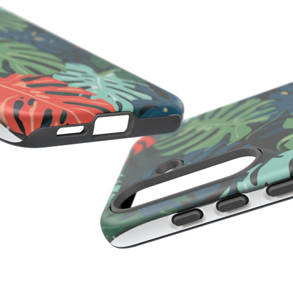 Tropical Monstera Phone Case — Colorful Leaf Protective Tough Case