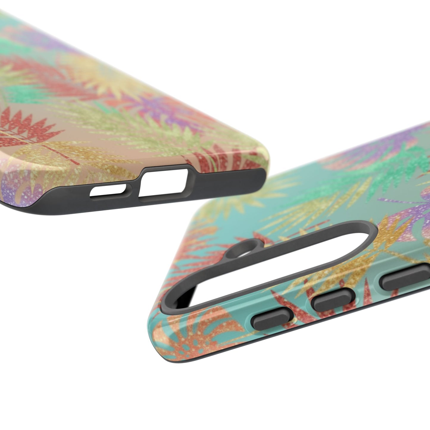 Tropical Palm Leaf Tough Phone Case – Colorful Pastel Botanical Protection