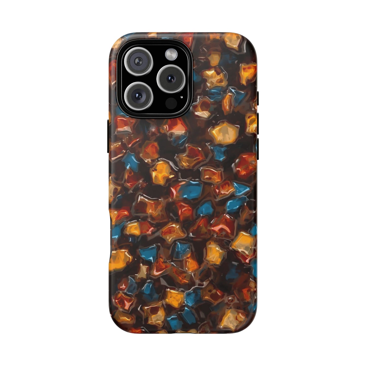 Phone Case - Amber Tortoiseshell Mosaic Protective Cover