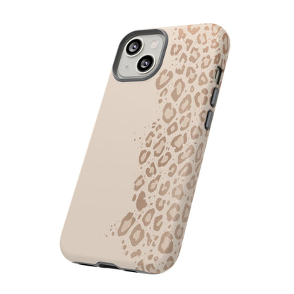 Phone Case – Beige Leopard Print Protective Cover