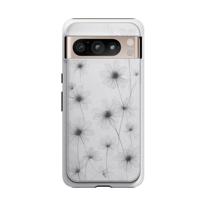 Tough Case — Black & White Floral Tough Phone Case