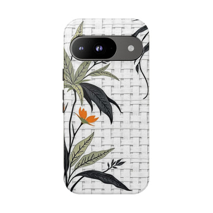Floral Woven Tough Phone Case — Protective Botanical iPhone Cover
