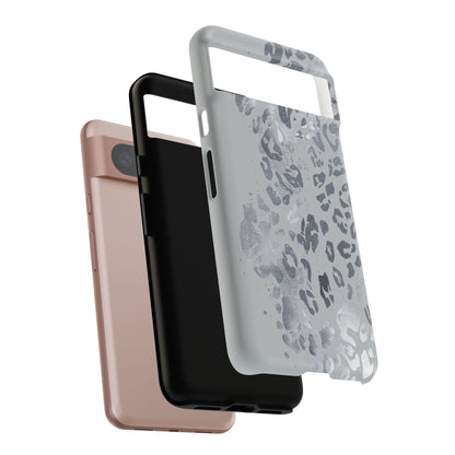 Gray Leopard Print Tough Phone Case