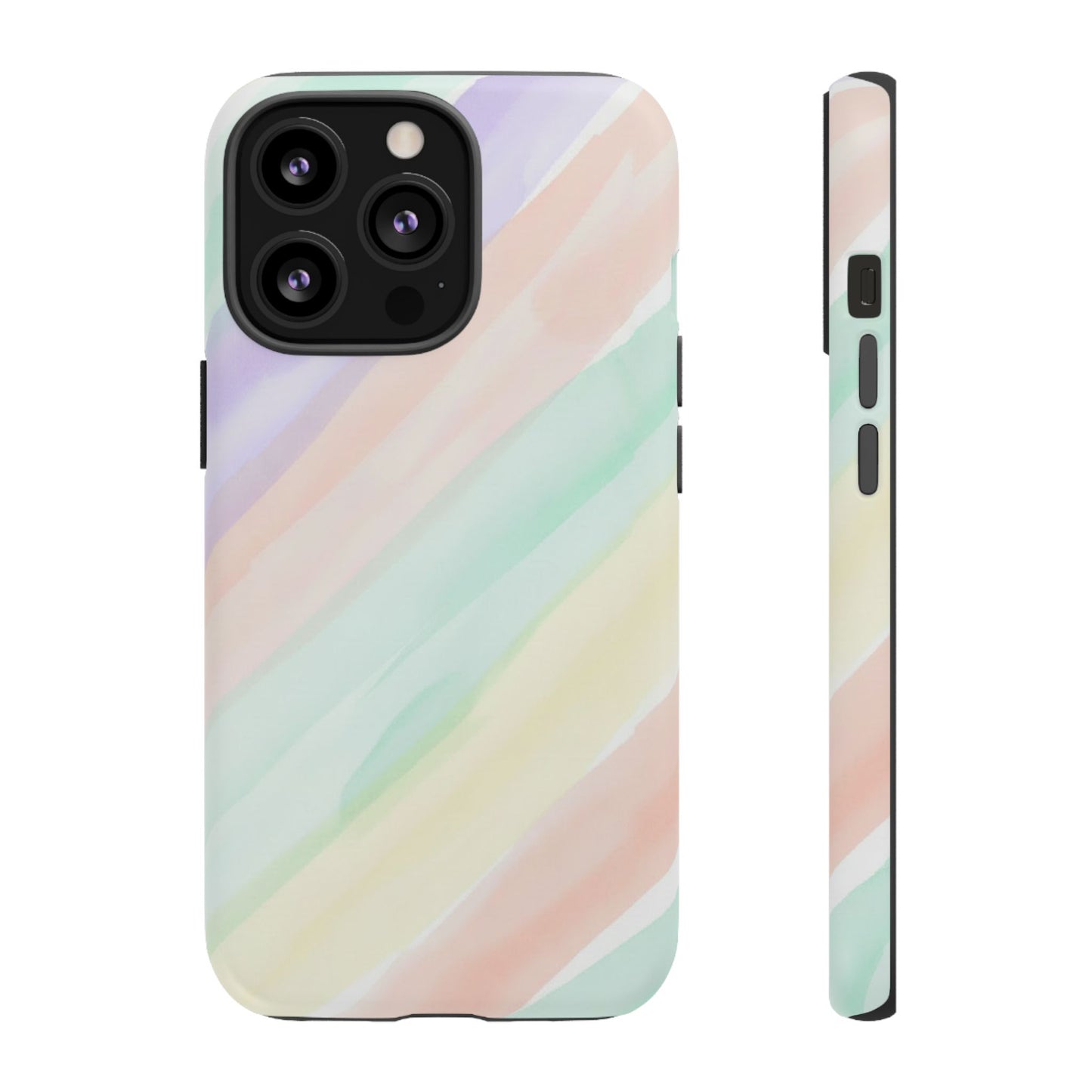 Pastel Watercolor Stripe Tough Phone Case