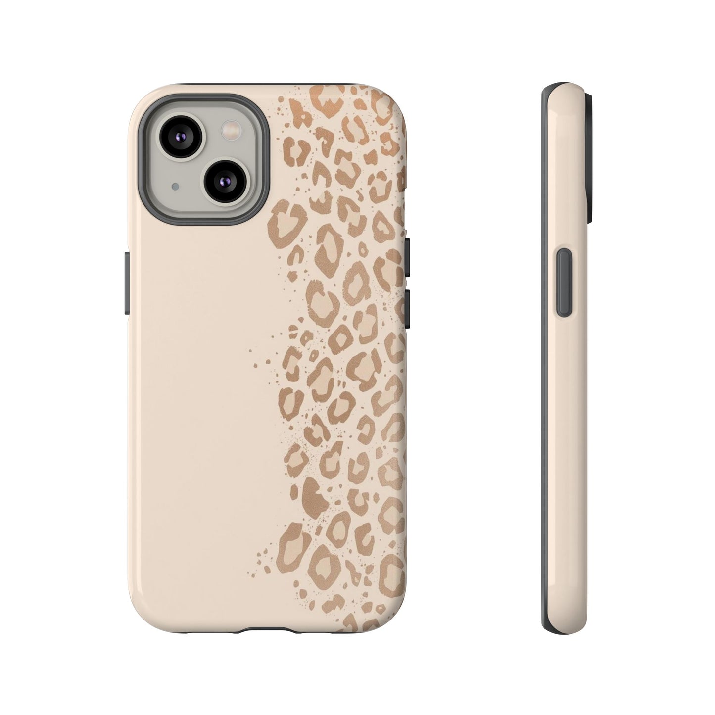 Phone Case – Beige Leopard Print Protective Cover