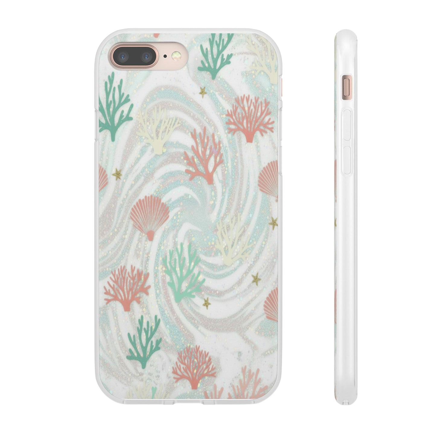 Pastel Seashell Phone Case — Coral Reef Wave iPhone Cover