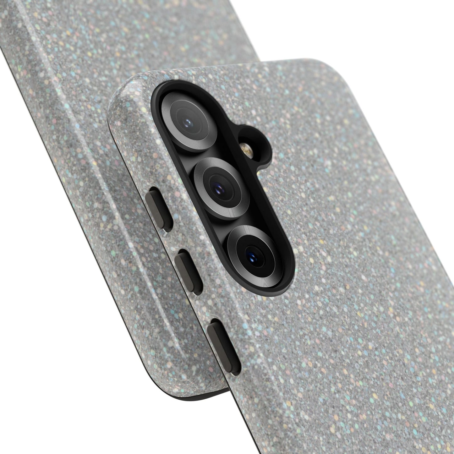 Glitter Silver Tough Phone Case — Sparkling Protective Phone Case