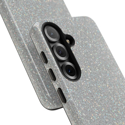 Glitter Silver Tough Phone Case — Sparkling Protective Phone Case