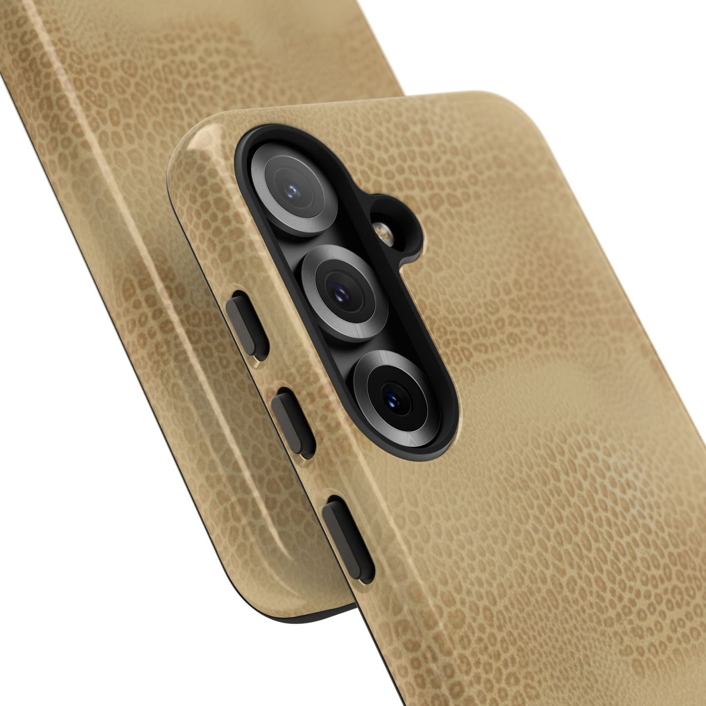 Tan Distressed Leather Texture Phone Case — Rugged Protective iPhone Cover