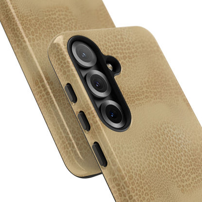 Tan Distressed Leather Texture Phone Case — Rugged Protective iPhone Cover