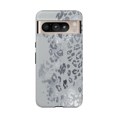 Gray Leopard Print Tough Phone Case