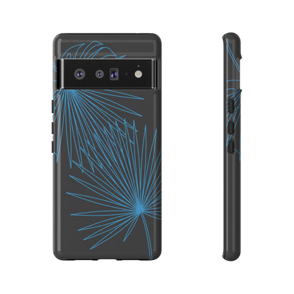 Blue Dandelion Burst Tough Phone Case — Protective Floral iPhone Cover