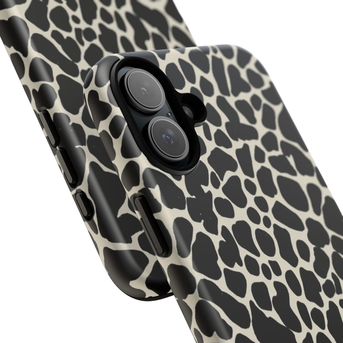 Black and White Cowhide Phone Case — Protective Tough Case