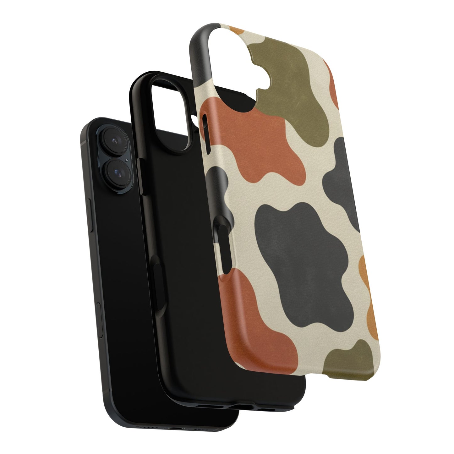 Retro Abstract Camouflage Phone Case — Earth Tone Tough Case