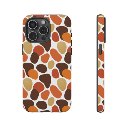 Phone Case — Retro Pebble Pattern in Warm Autumn Colors