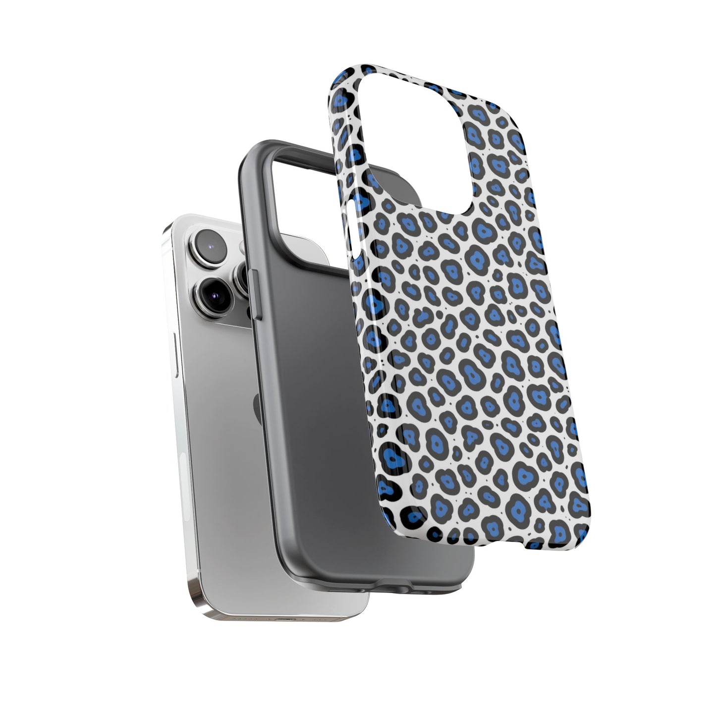 Blue Leopard Print Phone Case – Tough Protective Cover