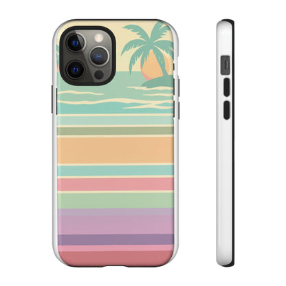 Tough Case — Retro Pastel Sunset Palm Tree Phone Case