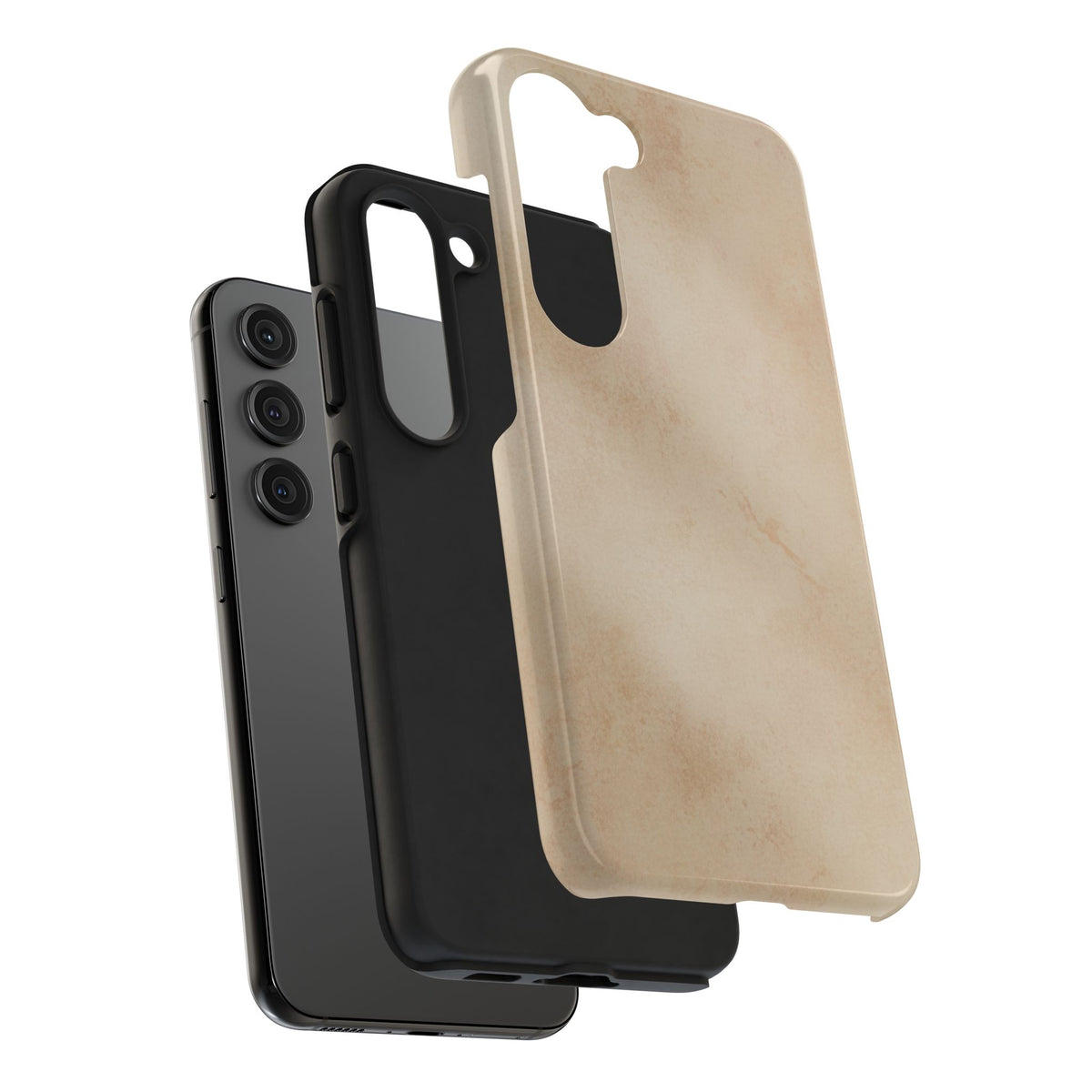 Tough Phone Case — Vintage Beige Marble Protective Phone Cover