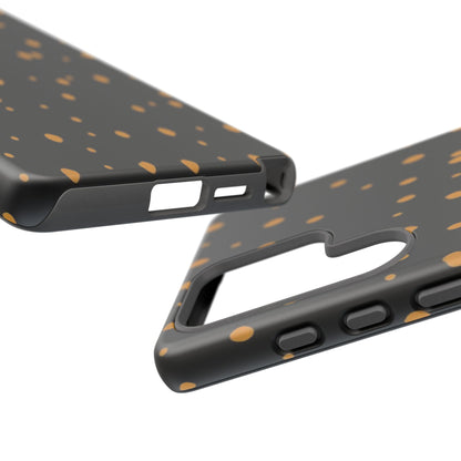 Black & Gold Dot Tough Phone Case — Protective Sparkle Pattern