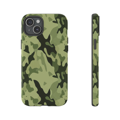 Camo Tough Phone Case — Military Green Protective iPhone Cover