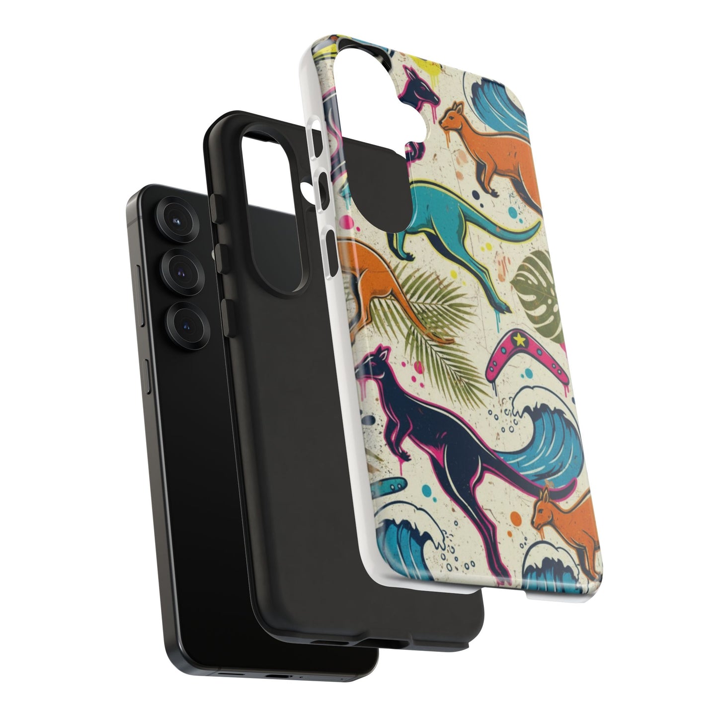 Tough Cases — Colorful Surfing Kangaroo Phone Case